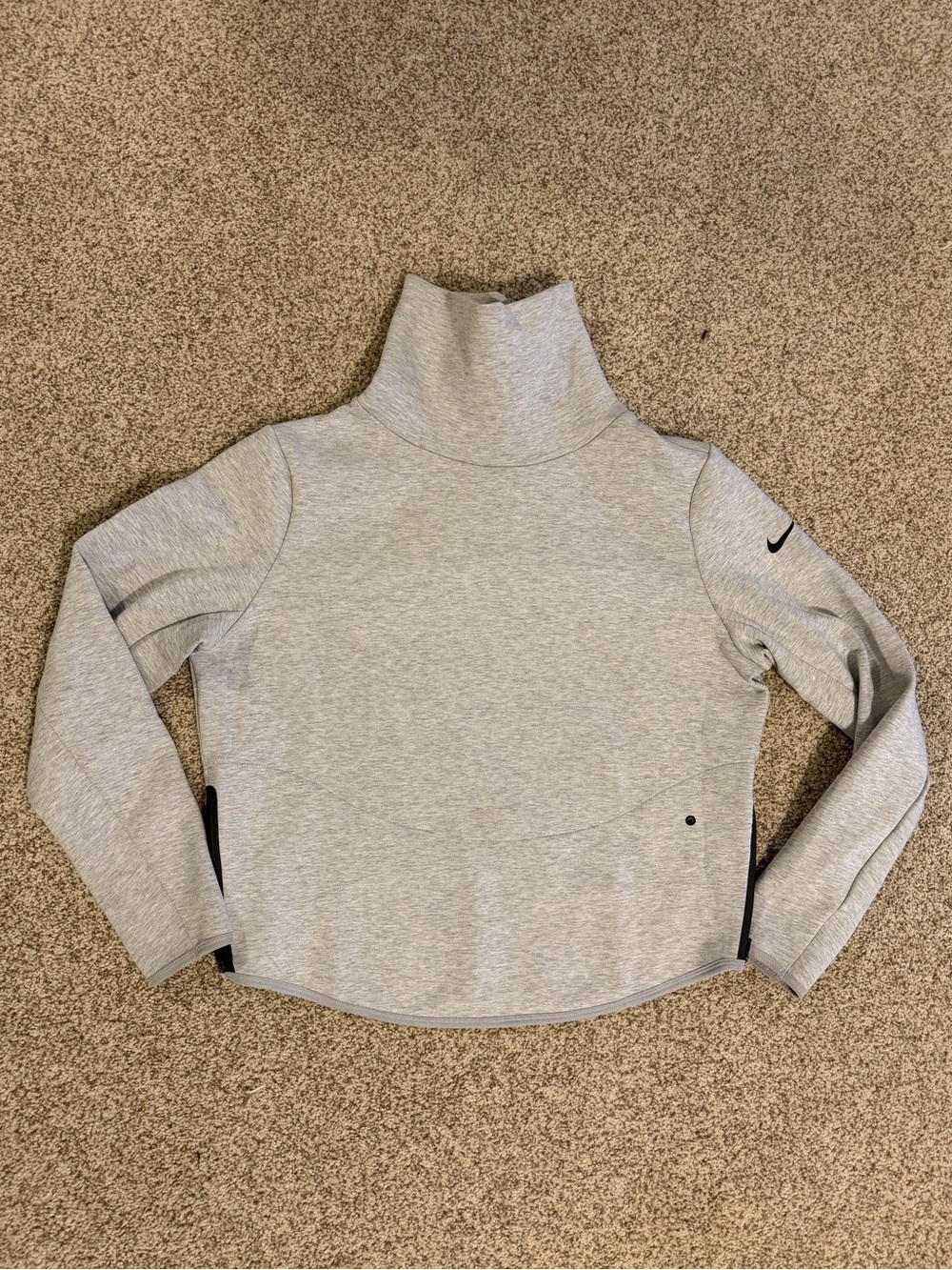 Nike Light Gray Womens Turtleneck Pullover Sweatshirt